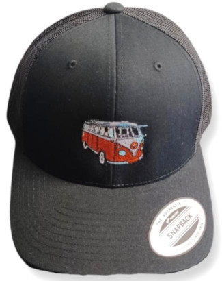 Microbus Black Trucker Cap